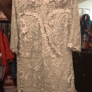 Lace sage dress